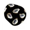 Oesters - Vissen - Blauw - Goud Wandcirkel Organisch Aluminium middel -3d