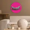 Banaan - Zebraprint - Roze Akoestische PET Vilt - Rond klein -sfeer1