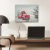 Auto - Rood - Cadeaus - Winter - Sneeuw - Kerst PET vilt klein -sfeer5
