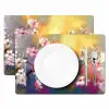 Vogels - Bloemen - Roze Placemat vinyl groot -zzsfeer2_Kitchenyeah-website