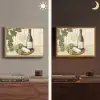 Wijn - Druiven - Kaas - Bladeren Light Box met batterij (Wandlamp) middel -sfeer3