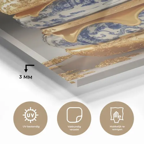 Delftsblauw - Goud - Burger plexiglas 5mm klein -sfeer2