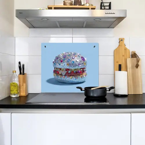 Glitters - Hamburger - Blauw Inductie beschemer met haakjes middel -sfeer2