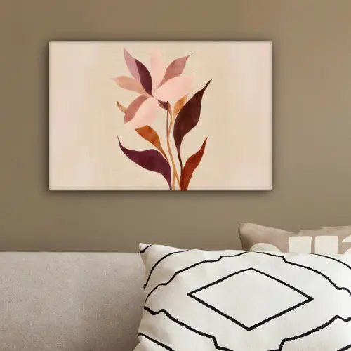 Bloemen - Blaadjes - Minimalistisch - Roze canvas 2cm klein -sfeer3