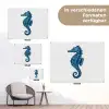 Zeepaardje - Staart - Blauw tuinposter los doek klein -Xsfeer9_DE