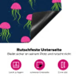 Kwallen - Diepzee - Neon Inductie beschermer vinyl 3mm klein 276 -zzzzzzz-lf-onderkant