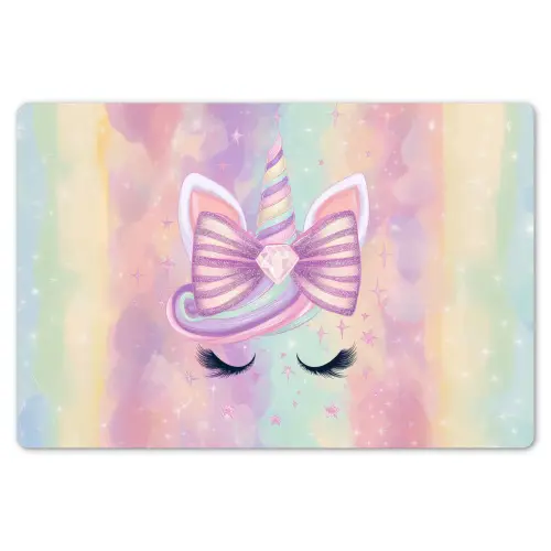 Eenhoorn - Glitters - Regenboog - Pastel Placemat vinyl groot -zzsfeer1_Kitchenyeah-website
