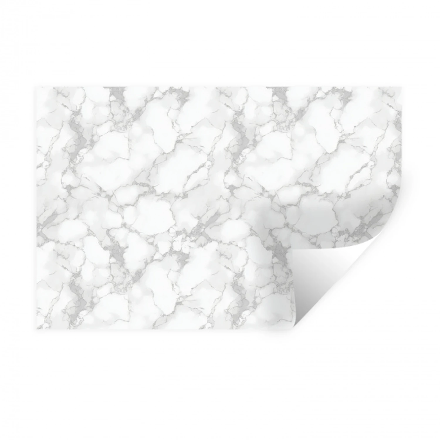 Wit - Marmer - Grijs Muursticker klein 286 -3d
