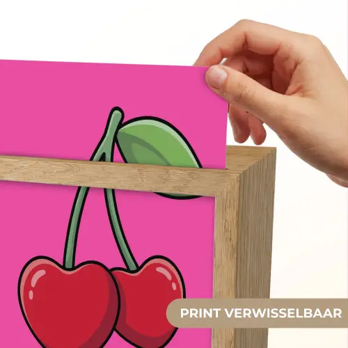 Kers - Roze - Fruit Light Box met kabel (Kinderlampje) klein -USP_websiteprintNL