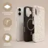 Bloemen - Print - Beige - Bruin - Minimalistisch Toughcase MagSafe Apple iPhone 17 klein -USP_Lagen_NL