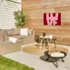Love - Rood - Blokletters Tuinposter op houten frame 2 cm dik klein -sfeer2