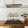 Boom - Beige - Goud - Verflook - Grijs keuken achterwand spatscherm klein -sfeer2