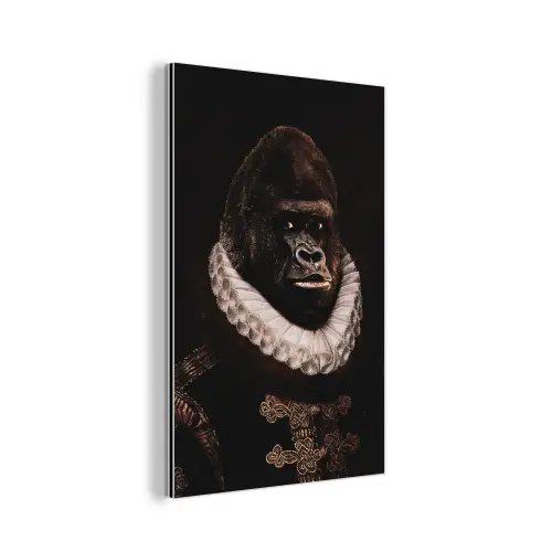 Willem van Oranje - Adriaen Thomasz - Aap aluminium wit klein -3d
