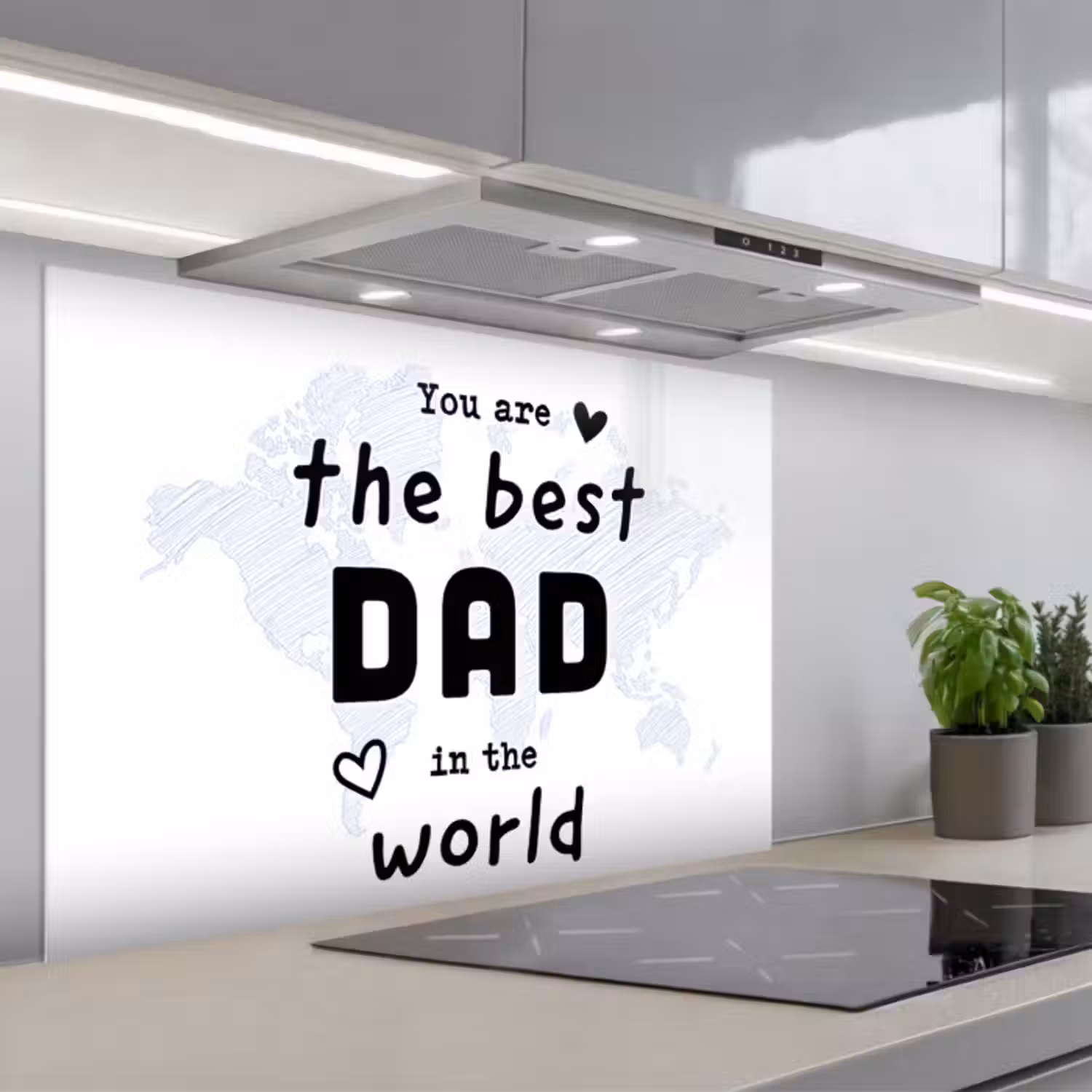 Spatscherm keuken - Quotes - The best dad in the world - Spreuken - Papa