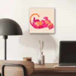 Tijger - Roze - Oranje aluminium wit klein -sfeer5