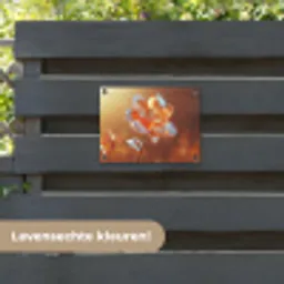 Glazen - Bloem - Zonlicht tuinposter los doek klein -sfeer3