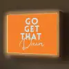 Oranje - Blauw - Go get that dream Light Box met batterij (Wandlamp) middel -z3d_website