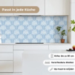 Palmboom - Modern - Blauw keuken achterwand 2 middel 871 -sfeer4_DE