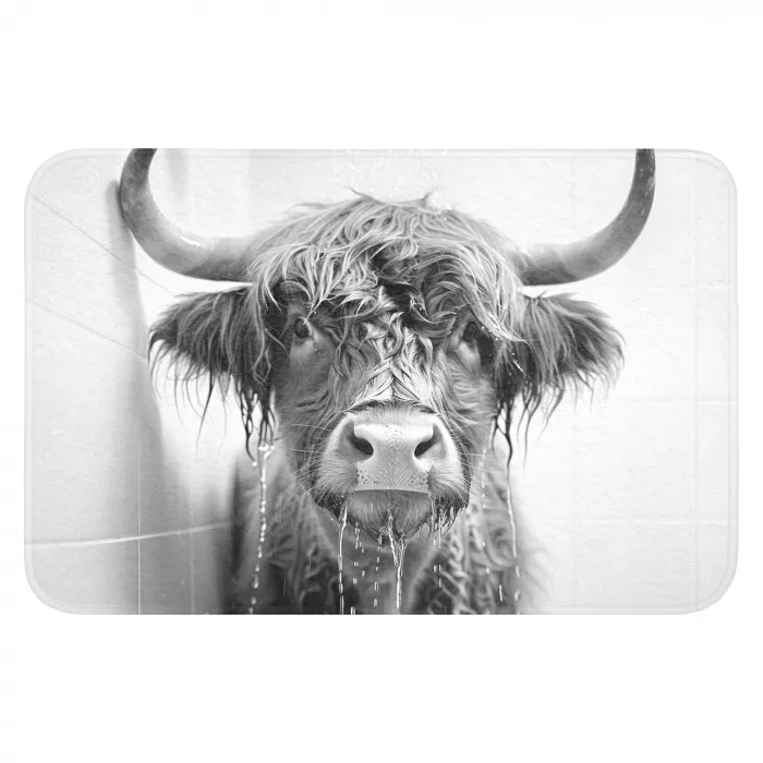 Schotse Hooglander - Dier - Douche - Humor WCmat klein -3d