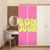 Bonjour - Roze - Fel groen deurposter klein -sfeer3