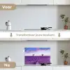 Lavendel - Natuur - Paars - Bomen - Bloemen keuken achterwand spatscherm klein -voor_na_NL