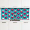 Patronen - Retro - Bloemen - Lelie keuken achterwand 2 middel 871 -3d