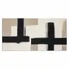 Zwart - Abstract - Japandi Muismat XXL klein -3d_leeg