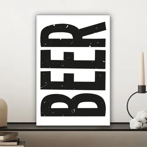Bier - Japandi - Decoratie - Zwart canvas 2cm klein -sfeer6