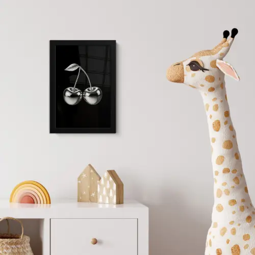 Kers - Luxueus - Metallic fotolijst zwart zonder passe partout klein -usfeer4_kinderkamer