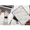 Wit - Goud - Marmer - Aders laptophoes neopreen klein 279 -bureau