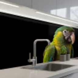 Ara - Portret - Groen keuken achterwand 2 middel -3d_schuin