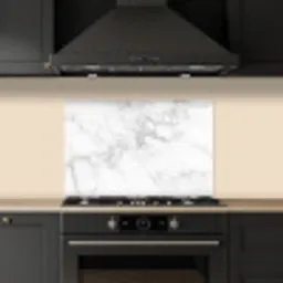 Marmer - Wit - Grijs - Luxe - Marmerlook - Steen keuken achterwand spatscherm klein -sfeer1