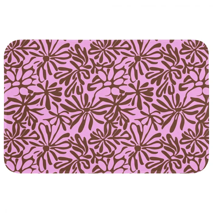 Organisch - Patroon - Roze Badmat klein 997 -3d