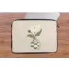 Bloem - Wit - Vaas - Quote laptophoes neopreen klein -tafel