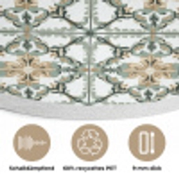 Floraal - Verweerd - Keurrijk Akoestische PET Vilt - Rond klein 838 -closeup_DE