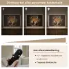 Koptelefoon - Bruin - Dynamische penseelstreken Light Box met batterij (Wandlamp) middel -USP_dimbaarNL