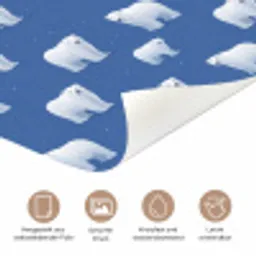IJsbeer - Patroon - Blauw deurposter klein 289 -tcloseup_DE