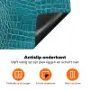 Krokodillenleertextuur - Blauw - Exotisch Inductie beschermer vinyl 3mm middel -zzzzzzz-td-onderkant