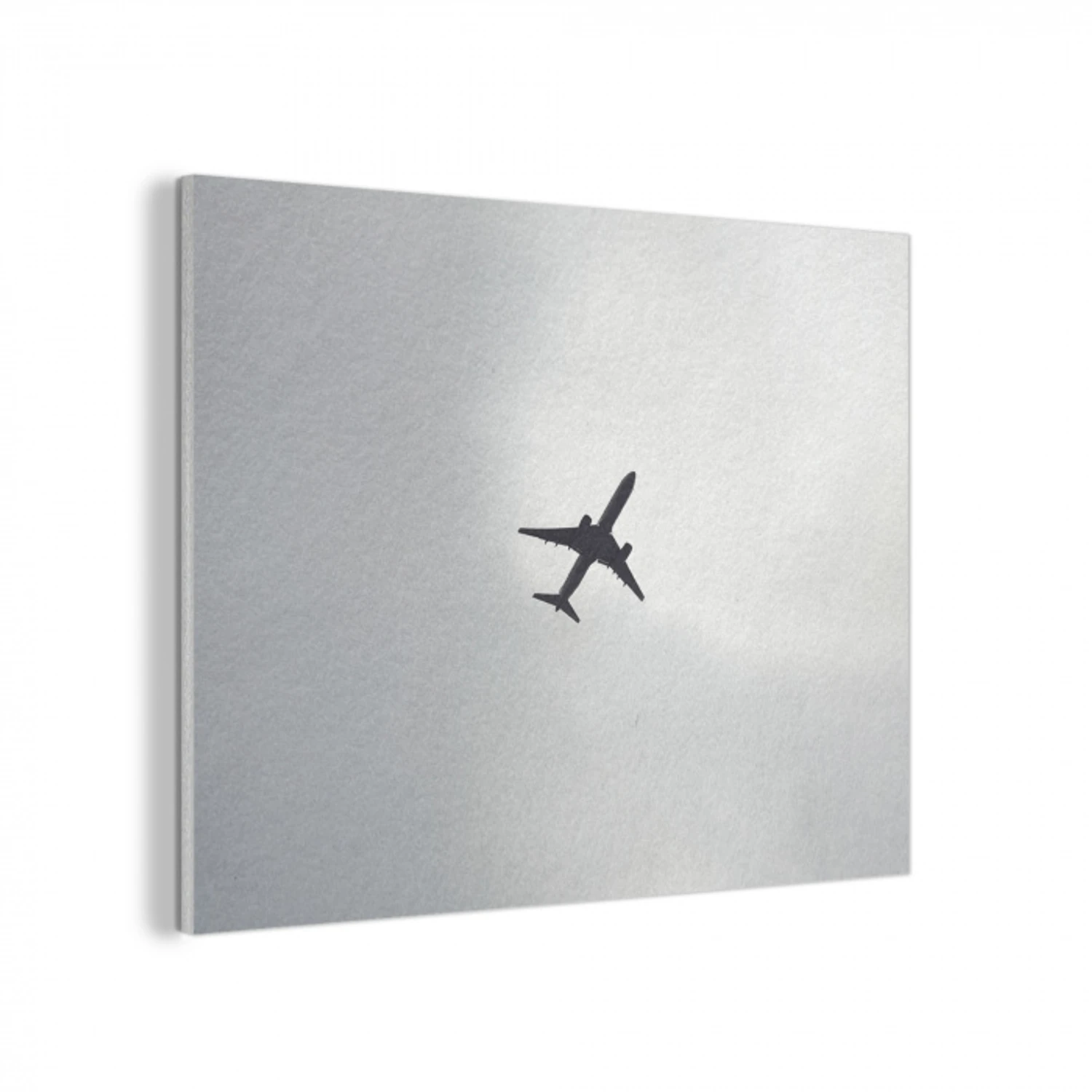 Minimalistisch - Silhouet - Zwart - Vliegtuig PET vilt klein -3d