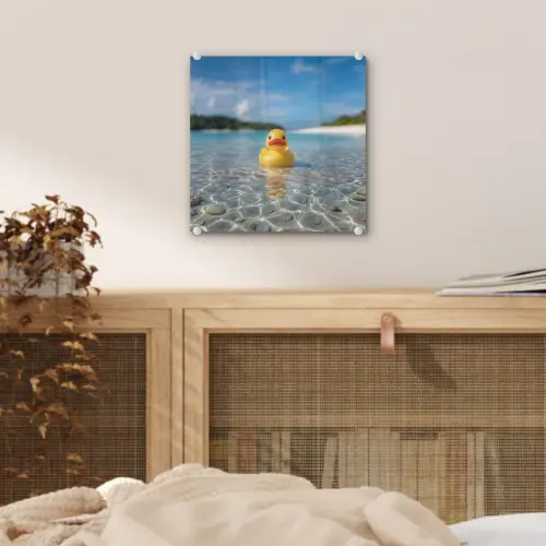 Tropisch - Badeend - geel plexiglas 5mm klein -sfeer4