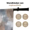 Penseelstreken - Schilderij - Beige Wandkleed katoen middel -sfeer2
