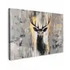 Abstract - Hert - Gewei - Goud Tuinposter op houten frame 2 cm dik klein -3d