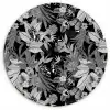 Zomer - Vlinder - Zwart - Grijs Wandcirkel kunststof plaat 5mm dik klein 188 -3d