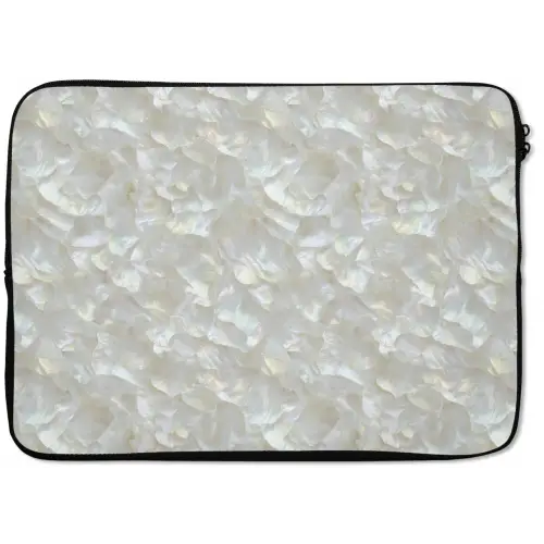 Parelmoerglans - Wit - Schelp laptophoes neopreen klein 279 -zkaufland3dotto