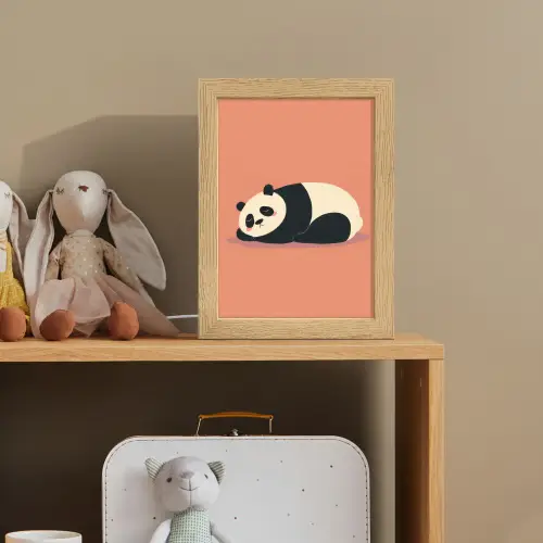 Panda - Slaap - Oranje Light Box met kabel klein -sfeer2_kind
