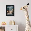 Winterdorp - Sneeuw - Donker fotolijst zwart zonder passe partout klein -usfeer4_kinderkamer