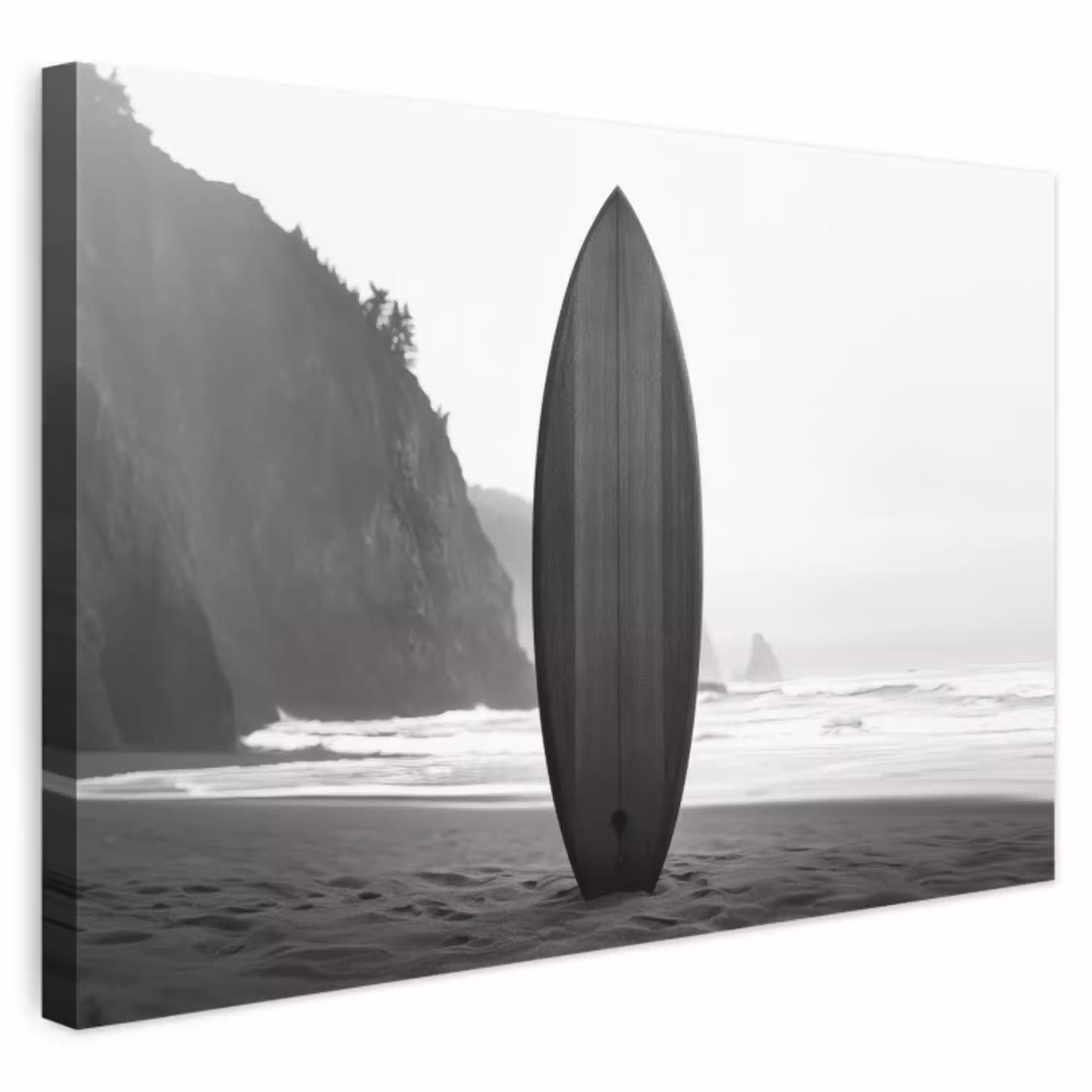 Surfplank - Zand - Zee canvas 2cm klein -3d