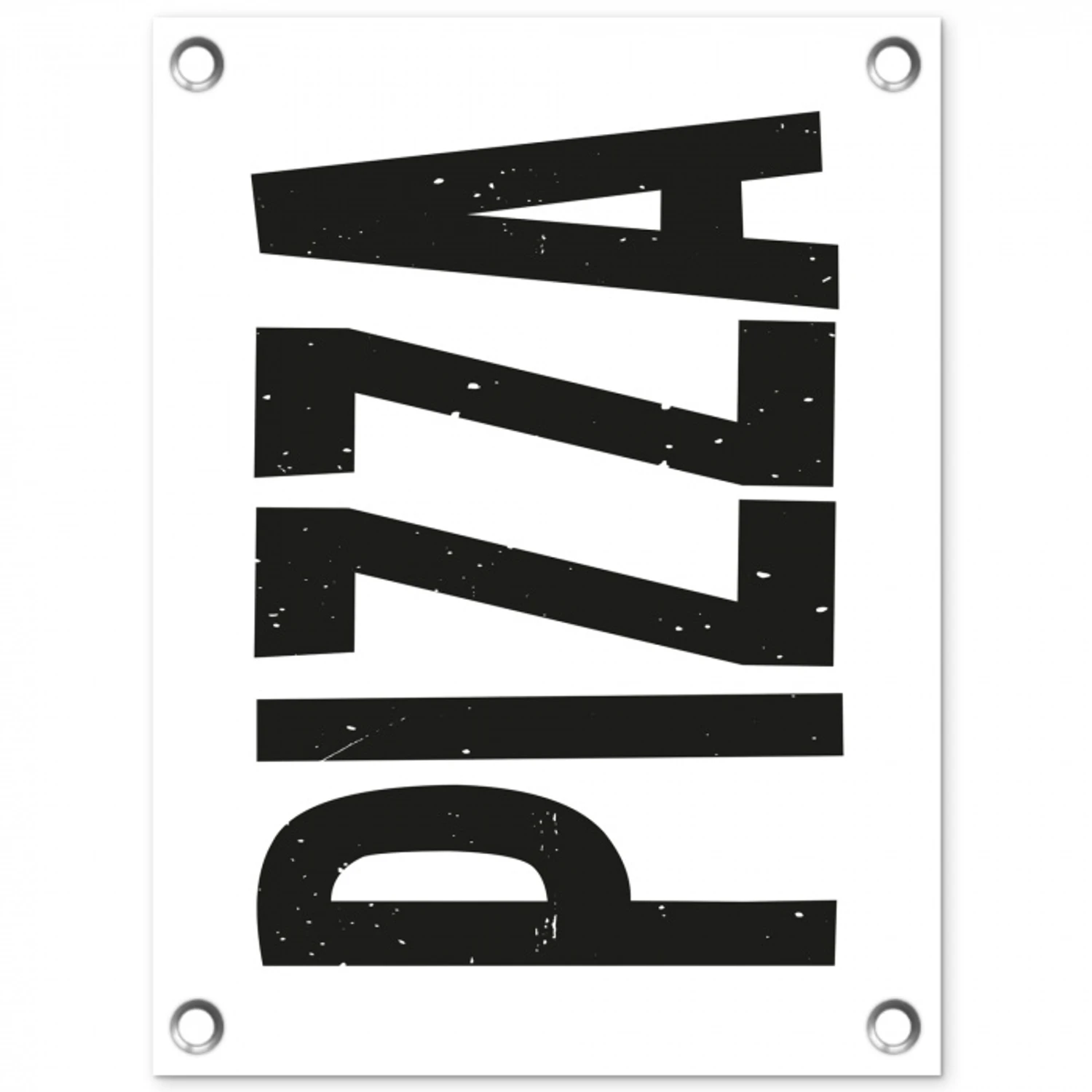 Pizza - Japandi - Decoratie - Vintage tuinposter los doek klein -3d