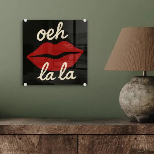 Lip - Rood - Quote plexiglas 5mm klein -sfeer3