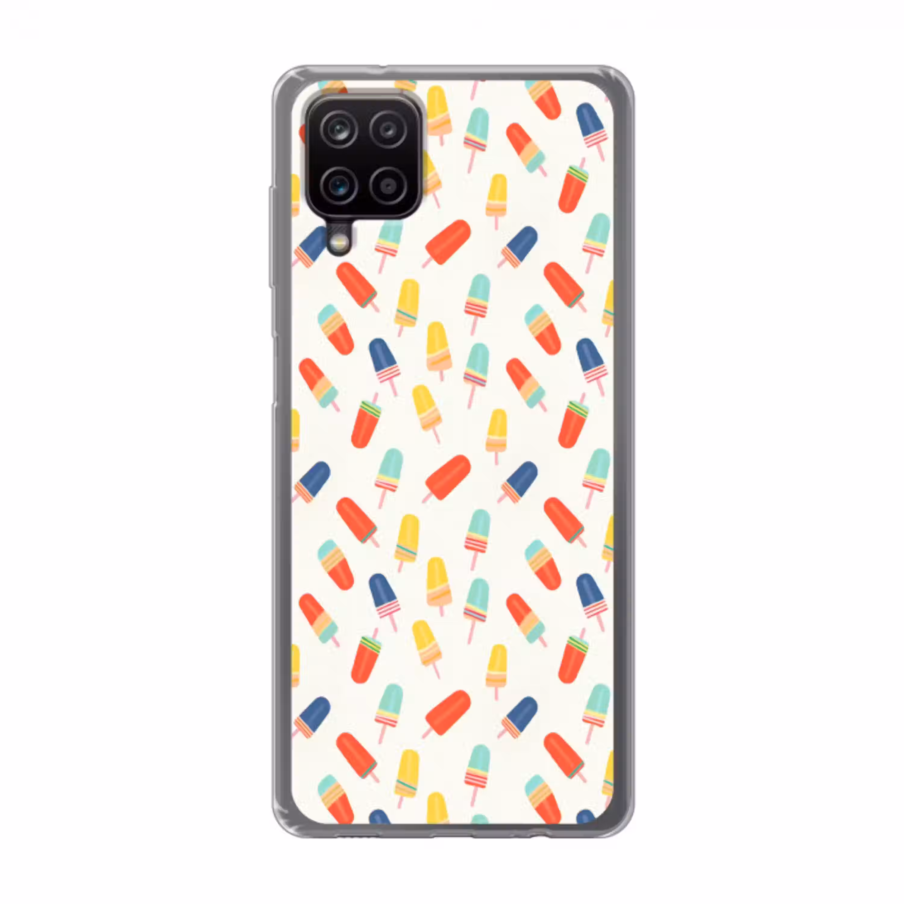 IJsjes - Speels - Kleurrijk Telefoonhoesje Samsung Galaxy A12 klein 372 -3d